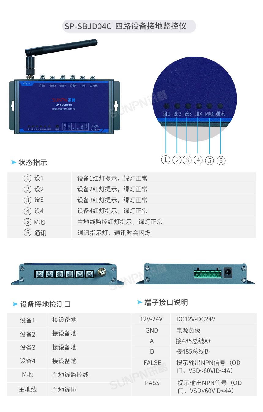 四路设备防静电监控仪