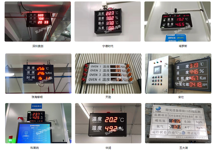 温湿度显示屏应用案例