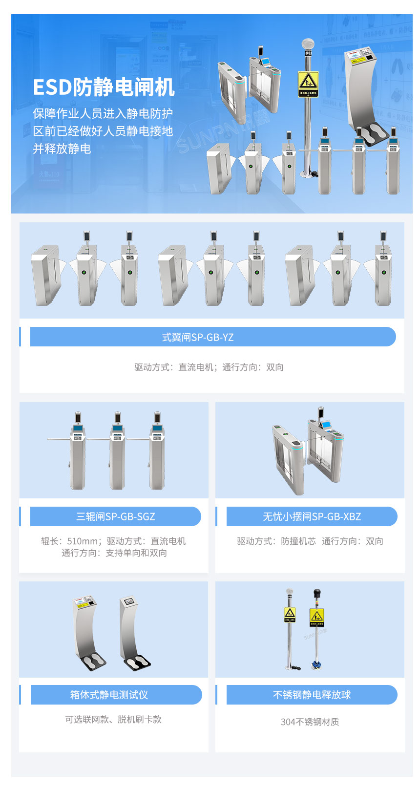 ESD防静电闸机