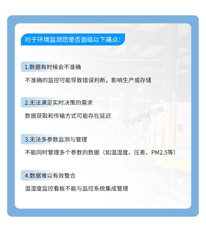 环境监测痛点
