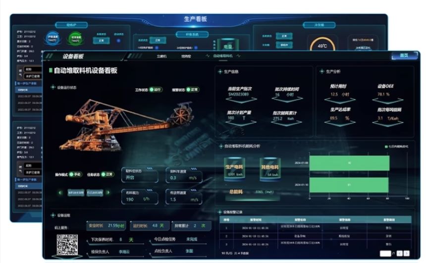 智能装备数据看板-软件界面展示