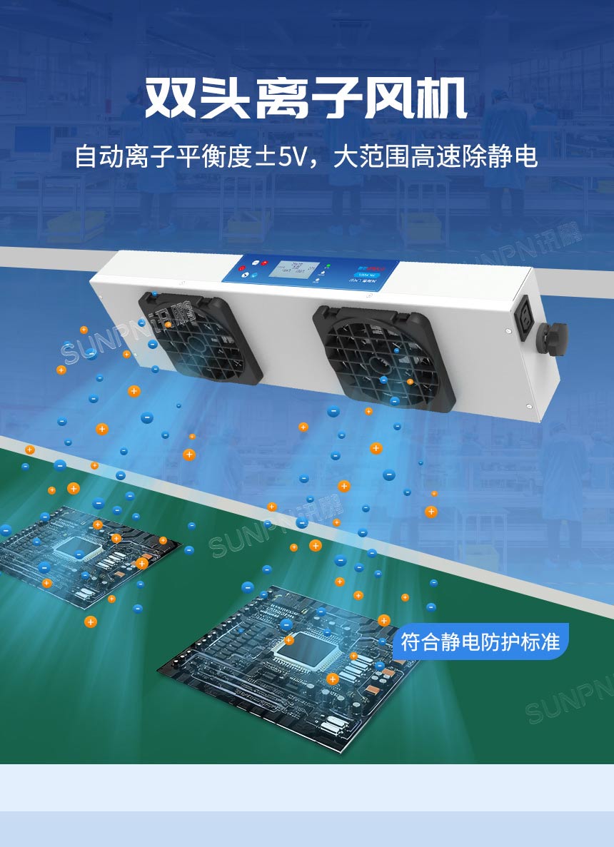 深圳讯鹏科技离子风机-双头离子风机展示图