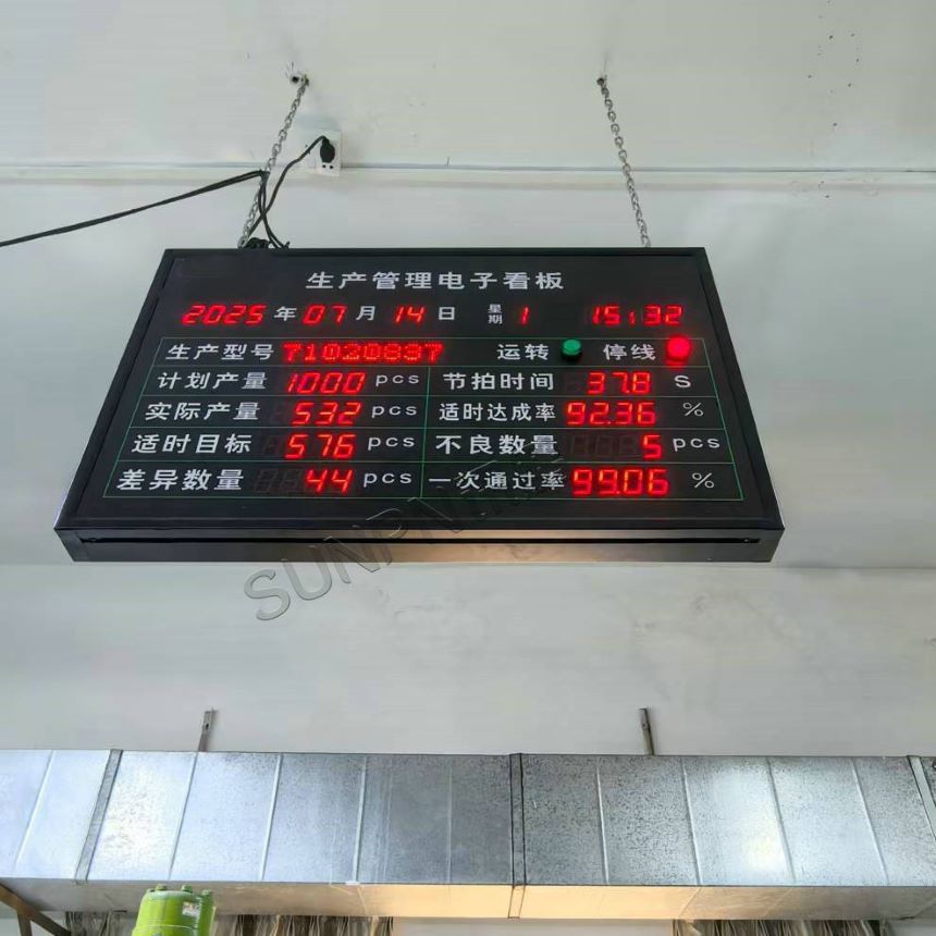 讯鹏科技生产管理电子看板-现场案例图