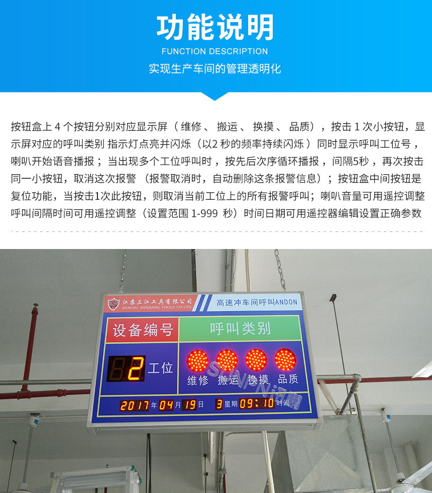 安灯系统看板功能说明