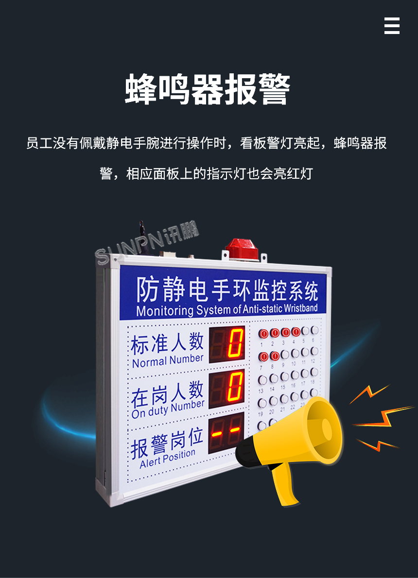 防静电看板带告警功能