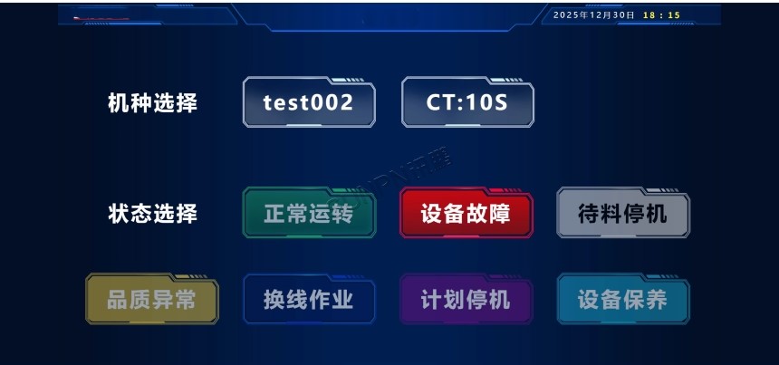 讯鹏科技：生产管理结合安灯系统-大屏界面