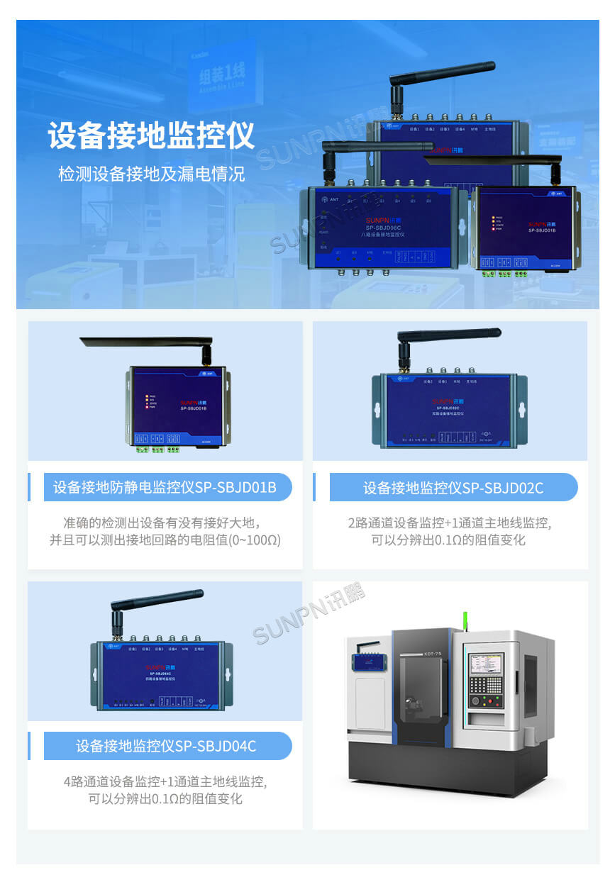 讯鹏科技:ESD防静电监控系统-设备接地监控仪 讯鹏科技:ESD防静电监控系统-设备接地监控仪